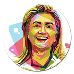 pastel Hillary Clinton Magnet 5  (Round)