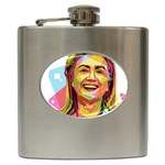 pastel Hillary Clinton Hip Flask (6 oz)