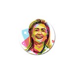 pastel Hillary Clinton Golf Ball Marker