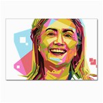 pastel Hillary Clinton Postcard 4  x 6 