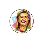 pastel Hillary Clinton Hat Clip Ball Marker