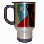 pastel Hillary Clinton Travel Mug (Silver Gray)