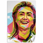 pastel Hillary Clinton Canvas 12  x 18 