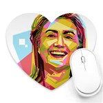 pastel Hillary Clinton Heart Mousepad