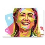 pastel Hillary Clinton Large Doormat