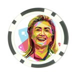 pastel Hillary Clinton Poker Chip Card Guard