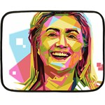 pastel Hillary Clinton Double Sided Fleece Blanket (Mini)