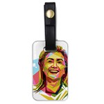 pastel Hillary Clinton Luggage Tag (one side)