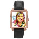 pastel Hillary Clinton Rose Gold Leather Watch 