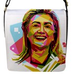 pastel Hillary Clinton Flap Closure Messenger Bag (S)