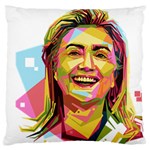 pastel Hillary Clinton Large Flano Cushion Case (One Side)