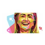 pastel Hillary Clinton Satin Wrap