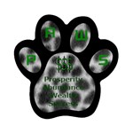 PAWS MONEY SYMBOL WHITE BLACK CAT PRINT Magnet (Paw Print)