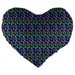 charles Manson Large 19  Premium Flano Heart Shape Cushion