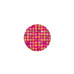 hot pink emoji 1  Mini Button