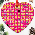 hot pink emoji Ornament (Heart)