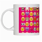 hot pink emoji White Mug