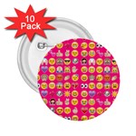 hot pink emoji 2.25  Button (10 pack)