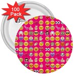 hot pink emoji 3  Button (100 pack)