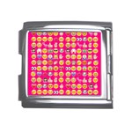 hot pink emoji Mega Link Italian Charm (18mm)