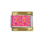 hot pink emoji Gold Trim Italian Charm (9mm)