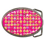 hot pink emoji Belt Buckle