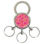 hot pink emoji 3-Ring Key Chain