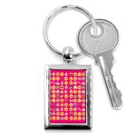 hot pink emoji Key Chain (Rectangle)