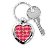 hot pink emoji Key Chain (Heart)