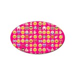 hot pink emoji Sticker (Oval)