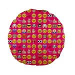 hot pink emoji Standard 15  Premium Round Cushion 