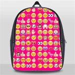 hot pink emoji School Bag (XL)