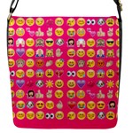 hot pink emoji Flap Closure Messenger Bag (S)