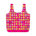 hot pink emoji Full Print Recycle Bag (M)