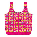 hot pink emoji Full Print Recycle Bag (L)