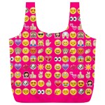 hot pink emoji Full Print Recycle Bag (XL)