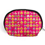 hot pink emoji Accessory Pouch (Medium)