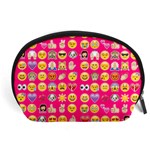 hot pink emoji Accessory Pouch (Large)