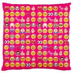 hot pink emoji Large Flano Cushion Case (One Side)