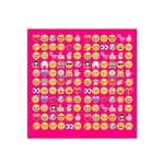 hot pink emoji Satin Bandana Scarf