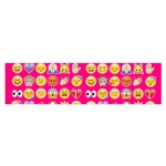 hot pink emoji Satin Scarf (Oblong)