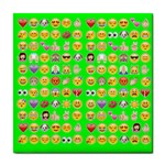 lime green Emoji Tile Coaster