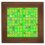 lime green Emoji Framed Tile