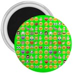 lime green Emoji 3  Magnet