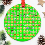 lime green Emoji Ornament (Round)