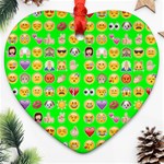 lime green Emoji Ornament (Heart)