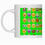 lime green Emoji White Mug