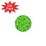 lime green Emoji 1  Mini Button (100 pack) 