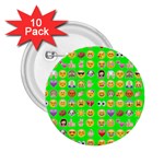 lime green Emoji 2.25  Button (10 pack)