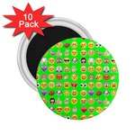 lime green Emoji 2.25  Magnet (10 pack)